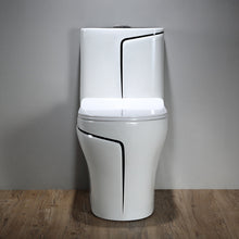 One Piece Toilet Bowl SKU: 8676WB- Soft Close Seat with High Efficiency Dual Flush in White. Dual-Flush
