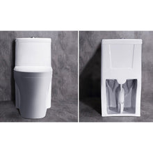 One Piece Toilet Bowl SKU: 832- Soft Close Seat with High Efficiency Dual Flush in White. Dual-Flush