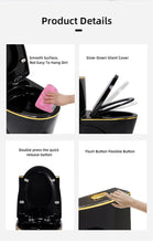 One Piece Toilet Bowl SKU: 8616BG- Soft Close Seat with High Efficiency Dual Flush in Black/Gold. Dual-Flush