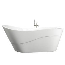 67" Freestanding Tub HB-7113-67 - Modern Oval Acrylic Bathtub for Luxury Bathroom Decor