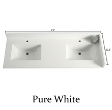 Livia 72" Bathroom Vanity – Solid Wood, Double Sink, Freestanding