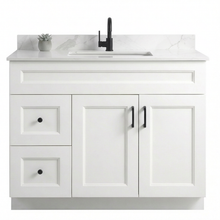 Livia 42" Bathroom Vanity – Solid Wood, Single Sink, Freestanding