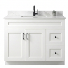 Livia 42" Bathroom Vanity – Solid Wood, Single Sink, Freestanding