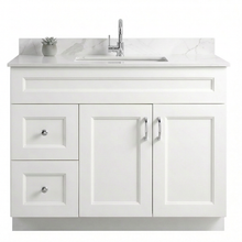 Livia 42" Bathroom Vanity – Solid Wood, Single Sink, Freestanding
