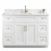 Livia 48" Bathroom Vanity – Solid Wood, Single Sink, Freestanding