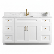 Livia 60" Bathroom Vanity – Solid Wood, Single Sink, Freestanding