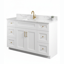 Livia 48" Bathroom Vanity – Solid Wood, Single Sink, Freestanding