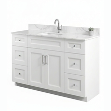Livia 48" Bathroom Vanity – Solid Wood, Single Sink, Freestanding