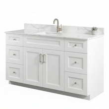 Livia 60" Bathroom Vanity – Solid Wood, Single Sink, Freestanding
