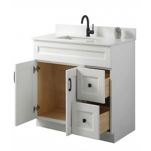 Livia 36" Bathroom Vanity – Solid Wood, Single Sink, Freestanding