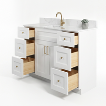 Livia 48" Bathroom Vanity – Solid Wood, Single Sink, Freestanding