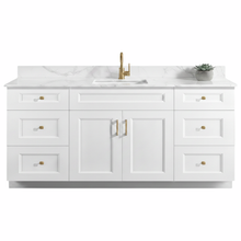 Livia 72" Bathroom Vanity – Solid Wood, Single Sink, Freestanding