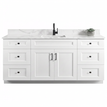 Livia 72" Bathroom Vanity – Solid Wood, Single Sink, Freestanding
