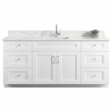 Livia 72" Bathroom Vanity – Solid Wood, Single Sink, Freestanding