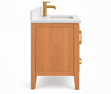 ALV Casa 30 white oak vanity, hardware detail