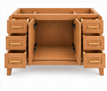 ALV Casa 48 white oak vanity, three-quarter view
