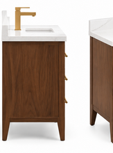 ALV Matrix 30 walnut vanity, angled view