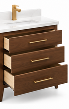 ALV Matrix 30 walnut vanity, side view
