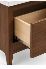 ALV Matrix 30 walnut vanity, quartz double-edge countertop