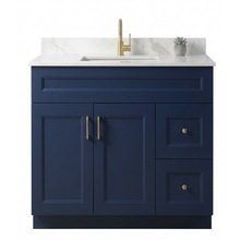 Livia 36" Bathroom Vanity – Solid Wood, Single Sink, Freestanding