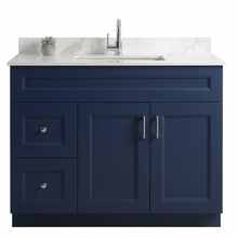 Livia 42" Bathroom Vanity – Solid Wood, Single Sink, Freestanding