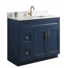Livia 36" Bathroom Vanity – Solid Wood, Single Sink, Freestanding