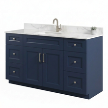 Livia 60" Bathroom Vanity – Solid Wood, Single Sink, Freestanding
