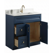 Livia 36" Bathroom Vanity – Solid Wood, Single Sink, Freestanding