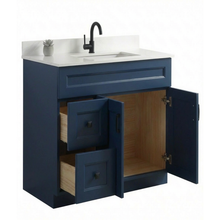 Livia 36" Bathroom Vanity – Solid Wood, Single Sink, Freestanding