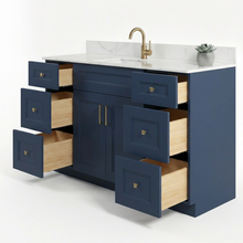 Livia 60" Bathroom Vanity – Solid Wood, Single Sink, Freestanding