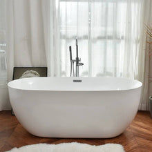 59" Freestanding Tub HB-7122-59 - Modern Oval Acrylic Bathtub for Luxury Bathroom Decor