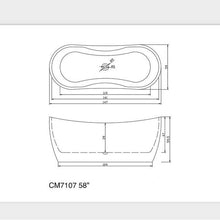57" Freestanding Tub HB-7107-57 Modern Oval Acrylic Bathtub for Luxury Bathroom Decor