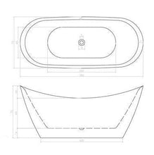 71" Freestanding Tub HB-7112-71 - Modern Oval Acrylic Bathtub for Luxury Bathroom Decor