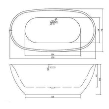 59" Freestanding Tub HB-7122-59 - Modern Oval Acrylic Bathtub for Luxury Bathroom Decor