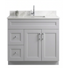Livia 36" Bathroom Vanity – Solid Wood, Single Sink, Freestanding