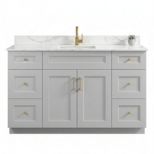 Livia 60" Bathroom Vanity – Solid Wood, Single Sink, Freestanding