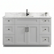 Livia 60" Bathroom Vanity – Solid Wood, Single Sink, Freestanding