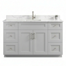 Livia 60" Bathroom Vanity – Solid Wood, Single Sink, Freestanding