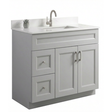 Livia 36" Bathroom Vanity – Solid Wood, Single Sink, Freestanding