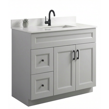 Livia 36" Bathroom Vanity – Solid Wood, Single Sink, Freestanding