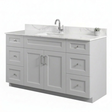 Livia 60" Bathroom Vanity – Solid Wood, Single Sink, Freestanding