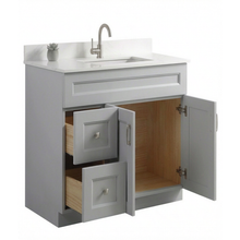 Livia 36" Bathroom Vanity – Solid Wood, Single Sink, Freestanding