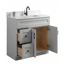 Livia 36" Bathroom Vanity – Solid Wood, Single Sink, Freestanding