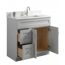 Livia 36" Bathroom Vanity – Solid Wood, Single Sink, Freestanding