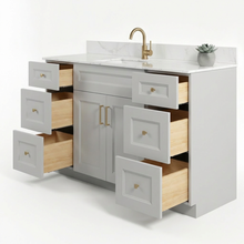 Livia 60" Bathroom Vanity – Solid Wood, Single Sink, Freestanding