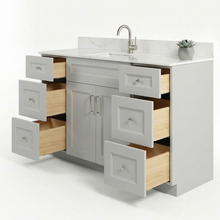 Livia 60" Bathroom Vanity – Solid Wood, Single Sink, Freestanding