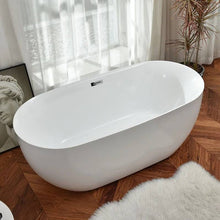 59" Freestanding Tub HB-7122-59 - Modern Oval Acrylic Bathtub for Luxury Bathroom Decor