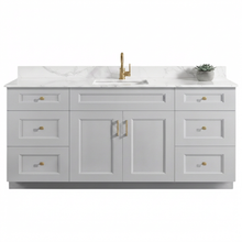 Livia 72" Bathroom Vanity – Solid Wood, Single Sink, Freestanding