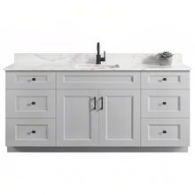 Livia 72" Bathroom Vanity – Solid Wood, Single Sink, Freestanding