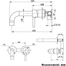 Kodaen Elegante Wallmount Bathroom Faucet F14104